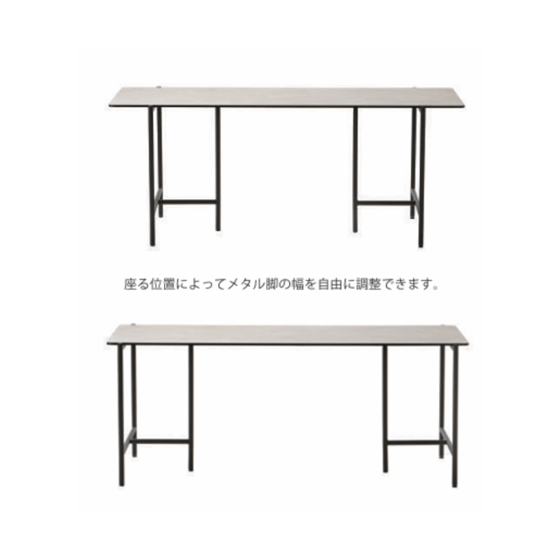 moda en casa/モーダエンカーサ ダイニングテーブル PIPA 幅140/160/