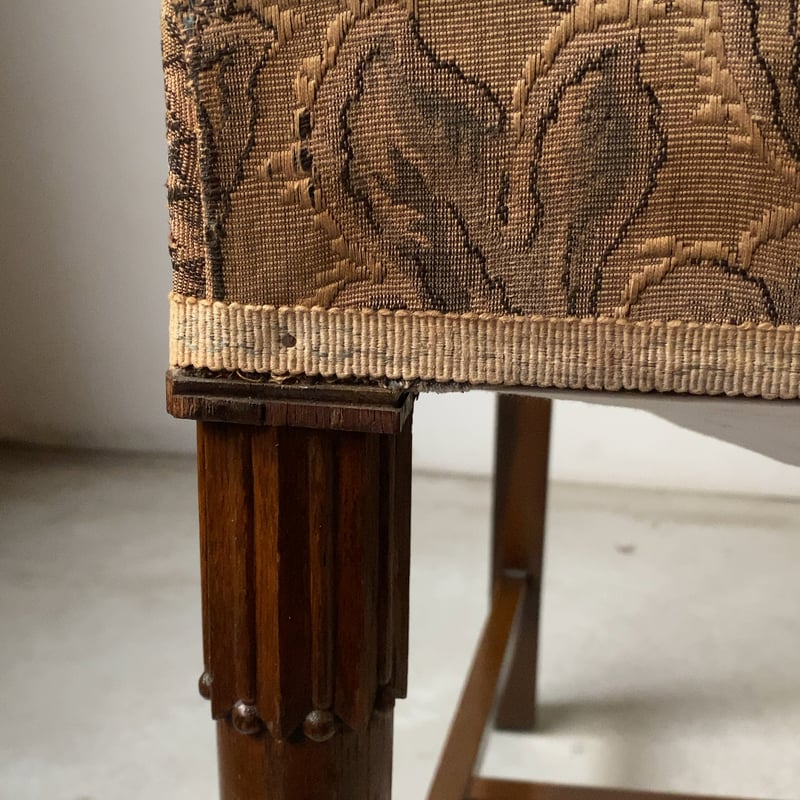 B 昭和初期 アンティークチェア ゴブラン スプリング入り 木製