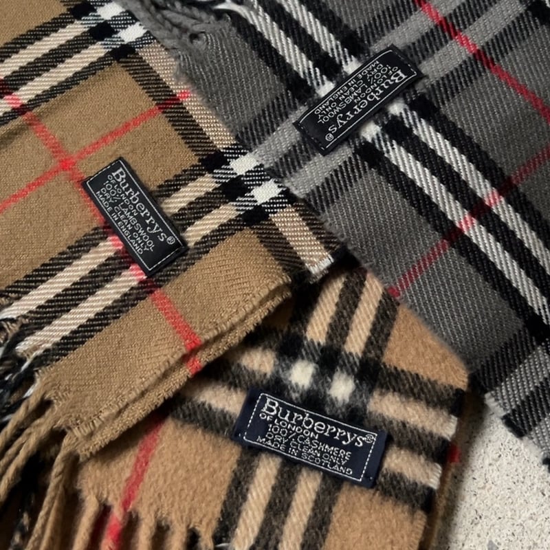 BURBERRYS バーバリーズ LAMBSWOOL 100% ラムウール マフラー グレー