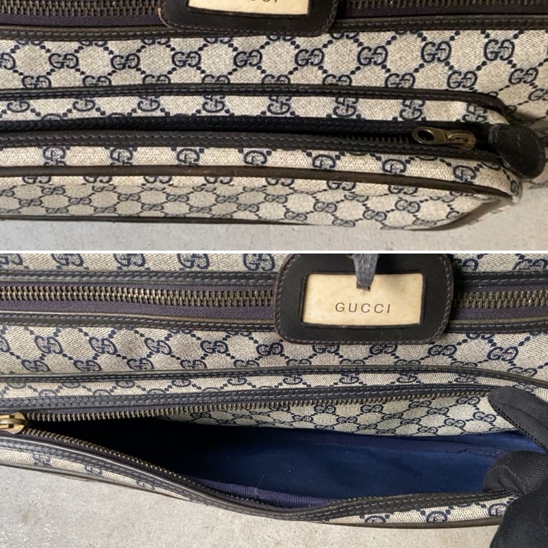 GUCCI オールドグッチ テニスラケット収納付 スポーツバッグ GG