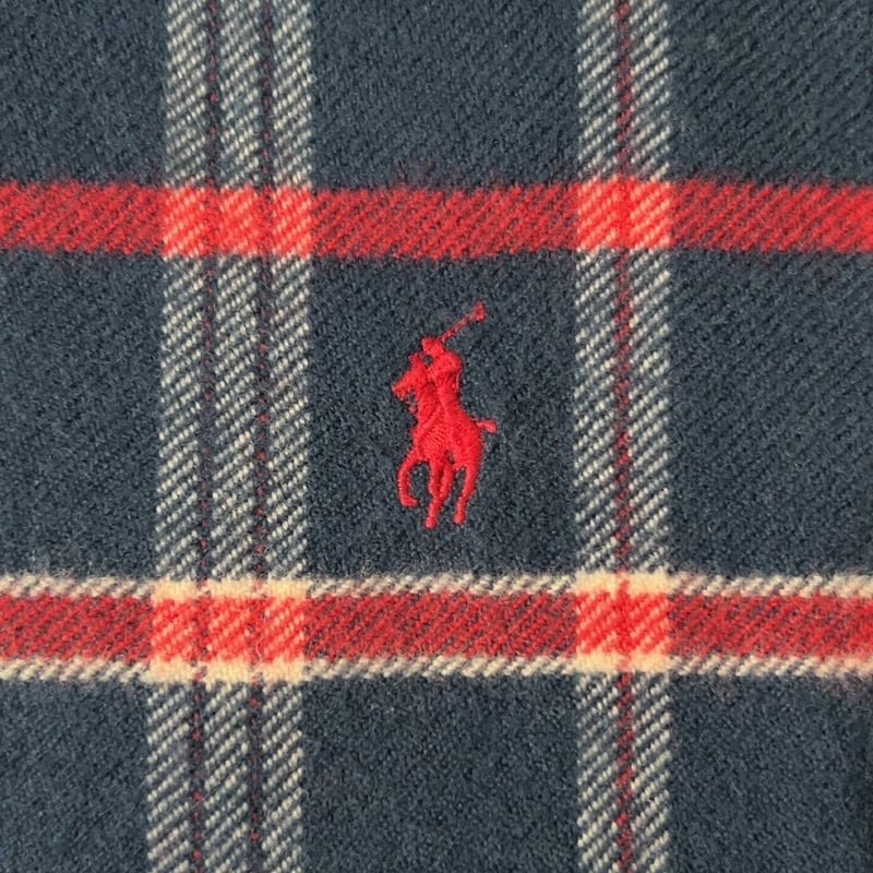 RALPH LAUREN ラルフローレン チェック柄 大判ストール ウール100