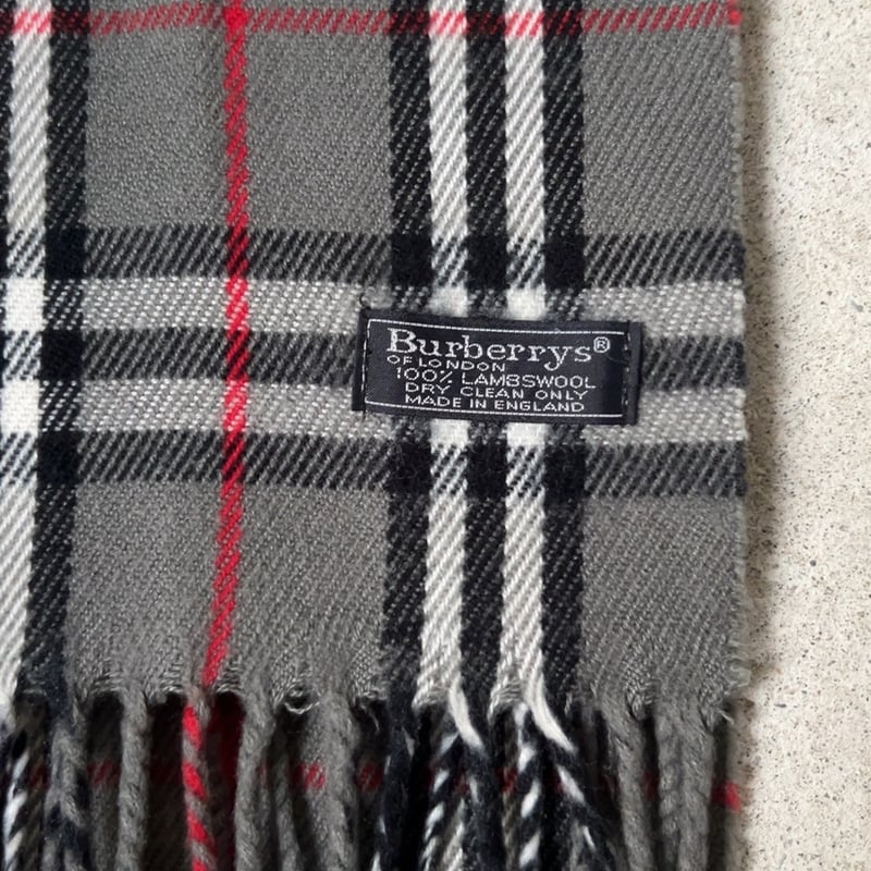 BURBERRYS バーバリーズ LAMBSWOOL 100% ラムウール マフラー グレー