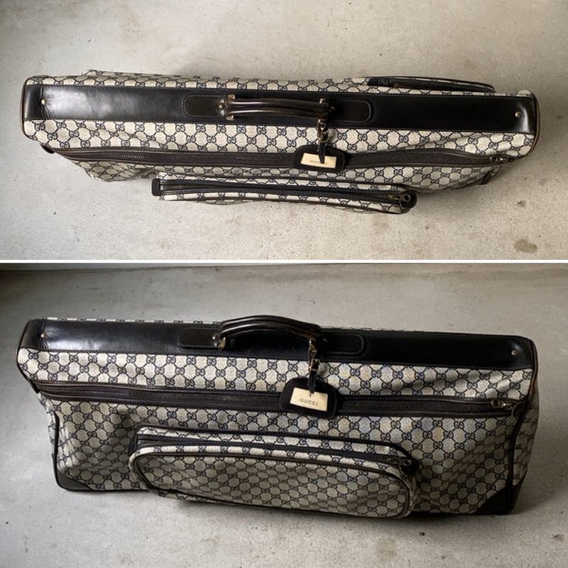 GUCCI オールドグッチ テニスラケット収納付 スポーツバッグ GG