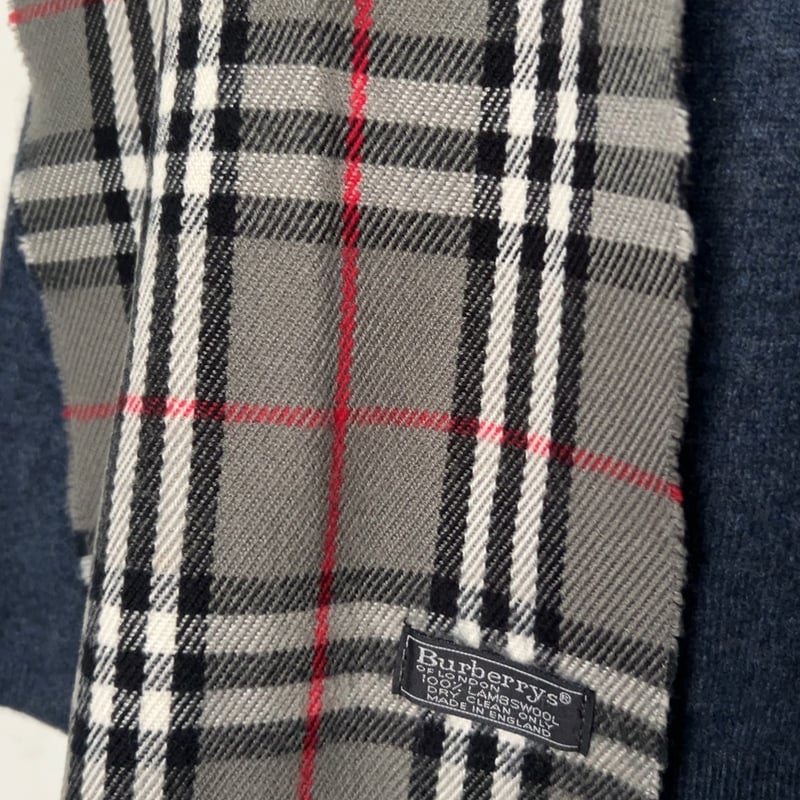 BURBERRYS バーバリーズ LAMBSWOOL 100% ラムウール マフラー グレー