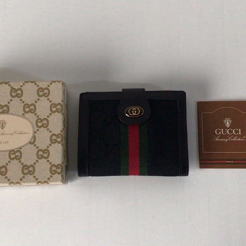 GUCCI オールドグッチ 2つ折りWホックコンパクトウォレット ミニ財布