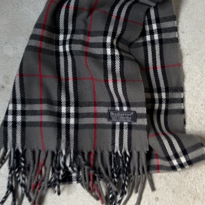 BURBERRYS バーバリーズ LAMBSWOOL 100% ラムウール マフラー グレー