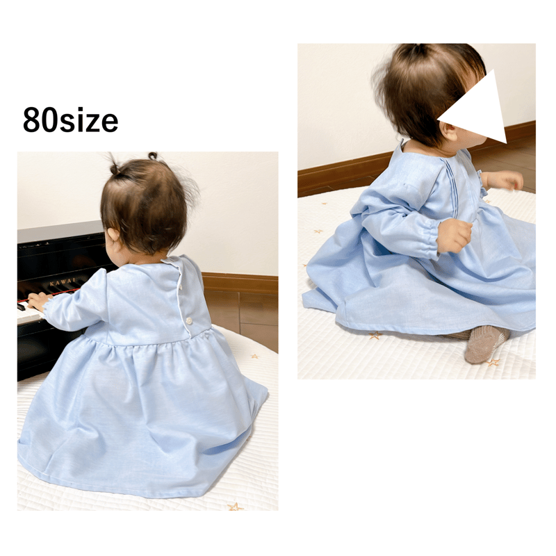 ピンタックワンピース（120㎝）ダウンロード型紙 | Baby&Kids Handmade