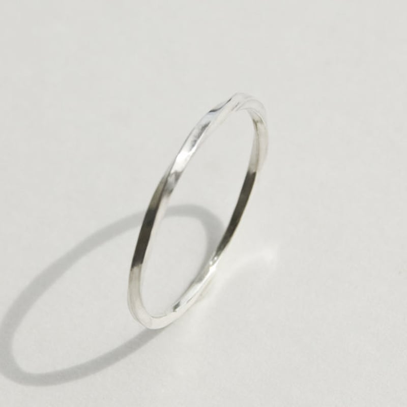 シルバーツイストリング 1.0mm幅 鏡面 3号～27号｜WKS TWIST RING 1.0