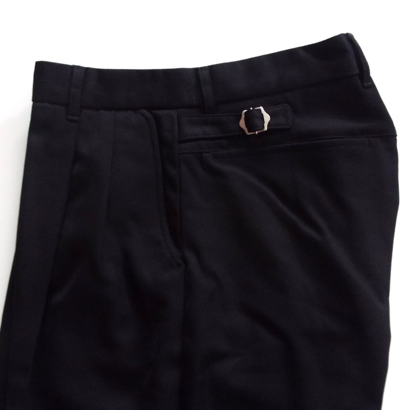 FARAH Two Tuck Side Adjustable Pants-Wool-/ FR0