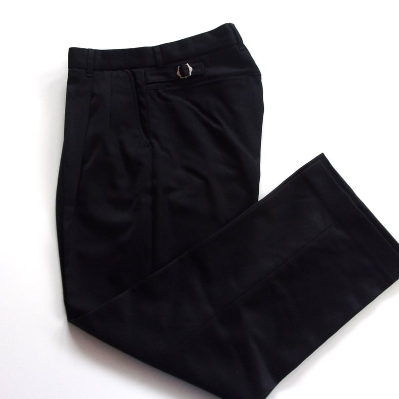 FARAH Two Tuck Side Adjustable Pants-Wool-/ FR0