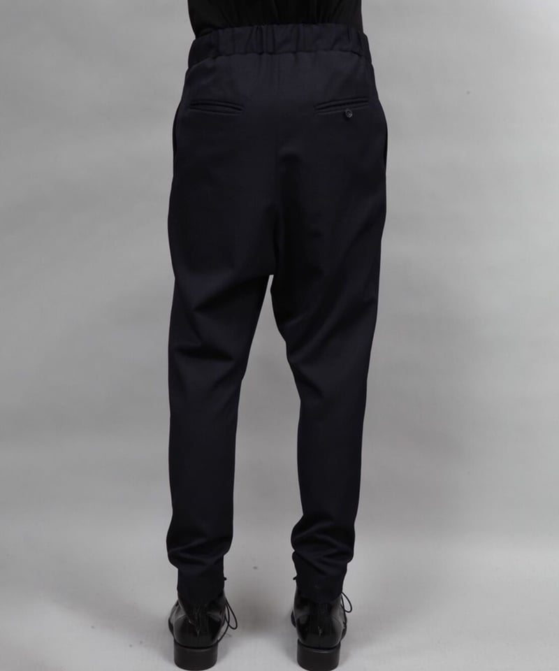 WOOL SARROUEL PANTS/NAVY | ato AOYAMA