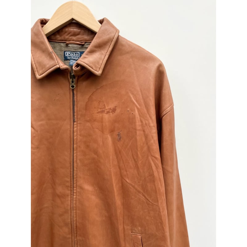 90s Ralph Lauren LEATHER JACKET Size L | KORDS