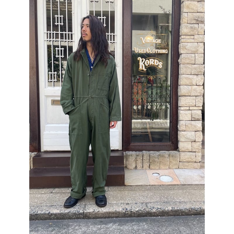 80s US ARMY COTTON SATEEN ALL IN ONE Size L | K