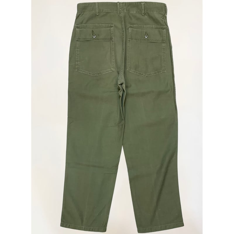 60s US ARMY OG-107 COTTON SATEEN BAKER PANTS Si