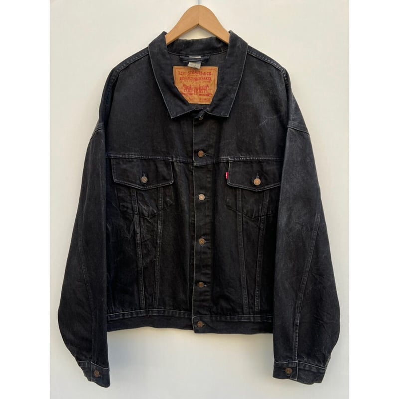 90s Levi's 70598-4159 BLACK DENIM JACKET Size X