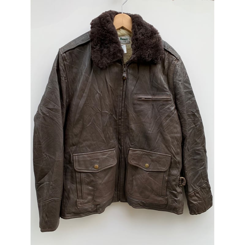 80s L.L.Bean G-1 TYPE LEATHER JACKET MADE IN US