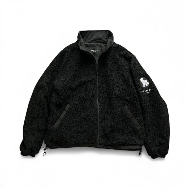 通常販売】Reversible Nylon Fleece Jacket / BLACK /