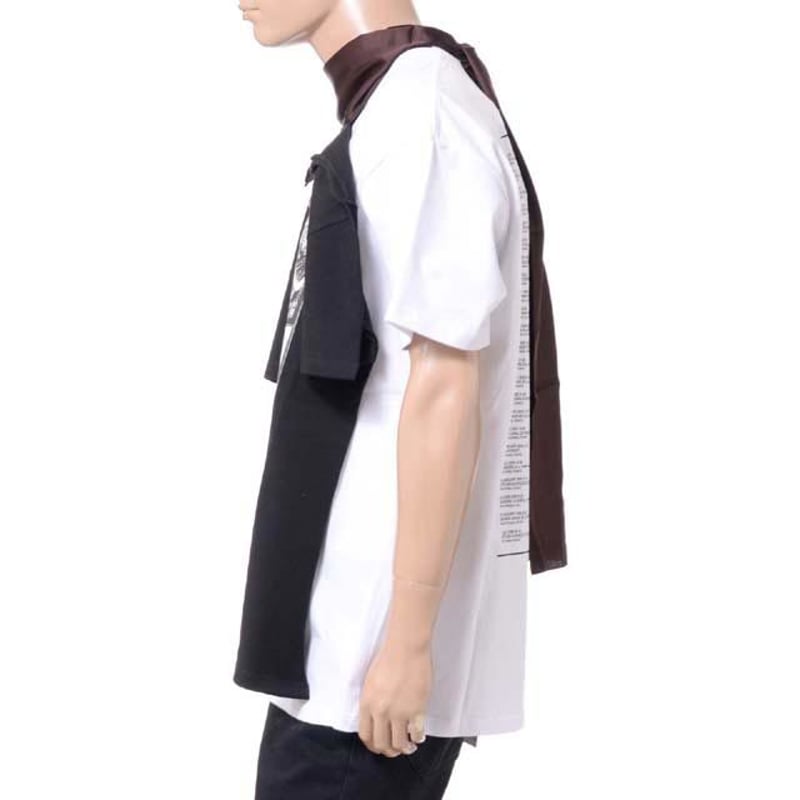 ラフシモンズ RAF SIMONS スカーフTシャツ ヴィスコース ダーク