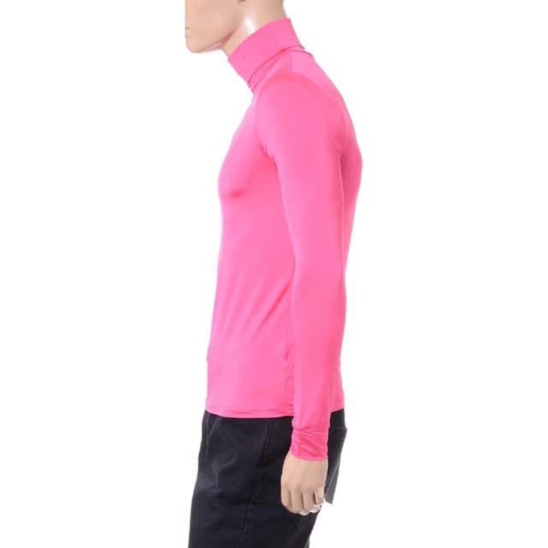 ラフシモンズ RAF SIMONS タートルネックロングTシャツ フューシャ