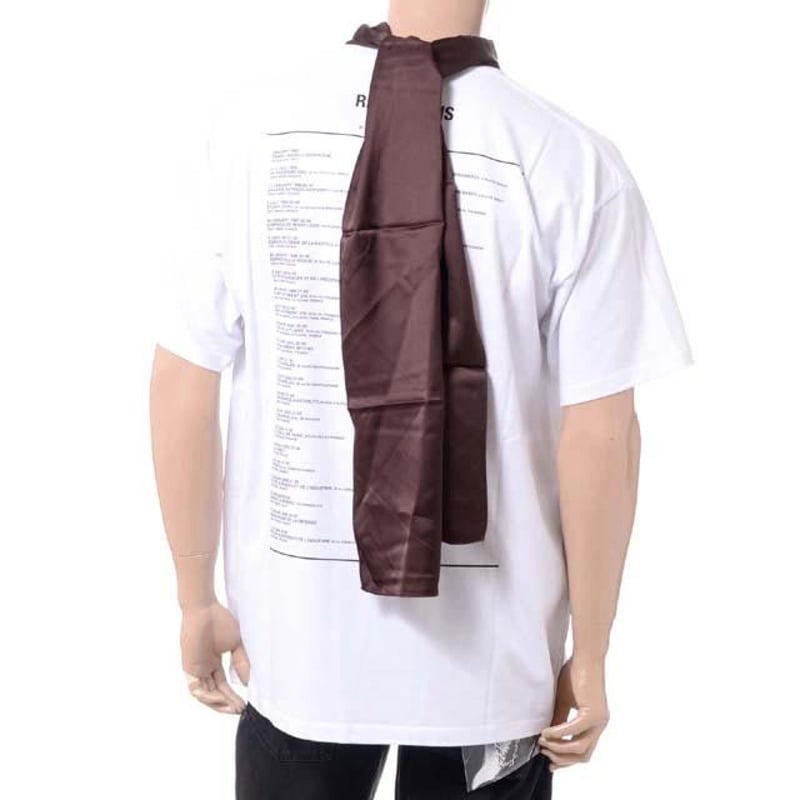 ラフシモンズ RAF SIMONS スカーフTシャツ ヴィスコース ダーク