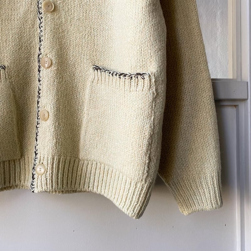 AURALEE SILK WOOL CAMEL MIX KNIT CARDIGAN | Les