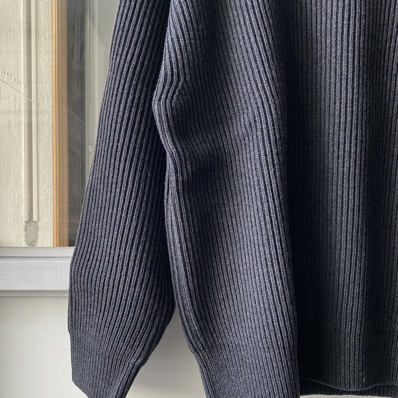AURALEE SUPER FINE WOOL RIB KNIT BIG P/O A20AD