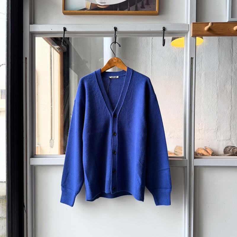 AURALEE BABY CASHMERE KNIT CARDIGAN | Less Hig