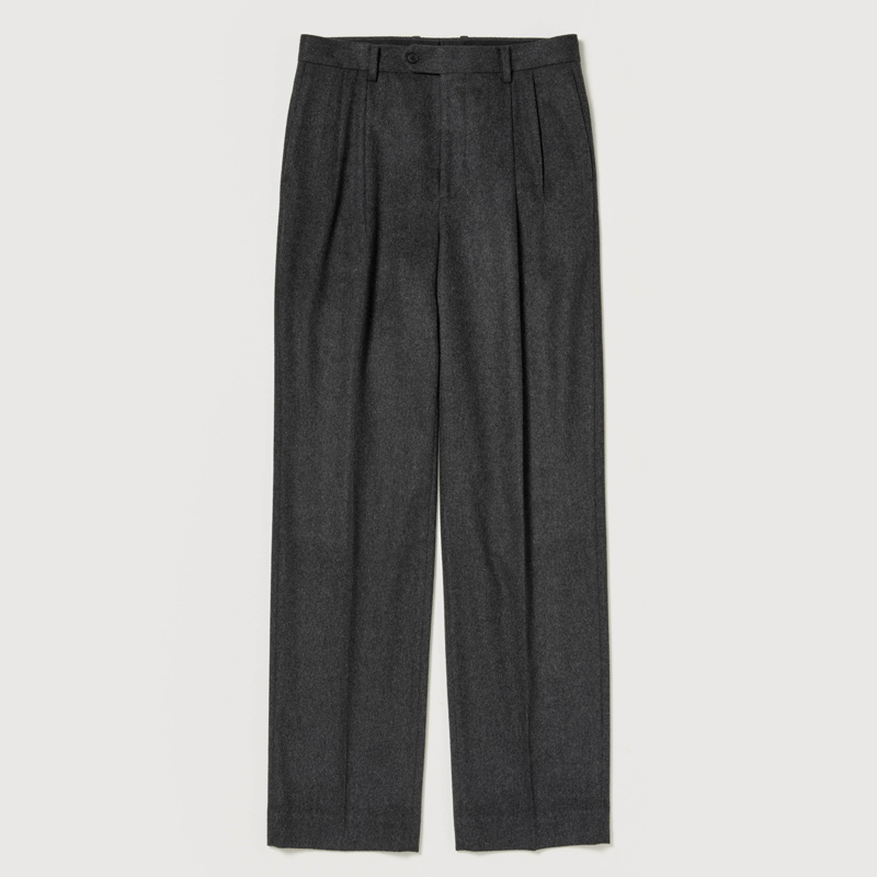 AURALEE CASHMERE MOLESKIN TWO-TUCK SLACKS | Les