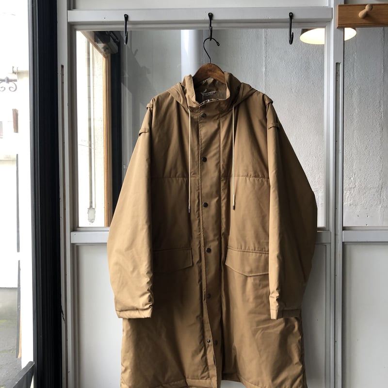AURALEE FINX NYLON OX BATTING HOODED COAT (Men