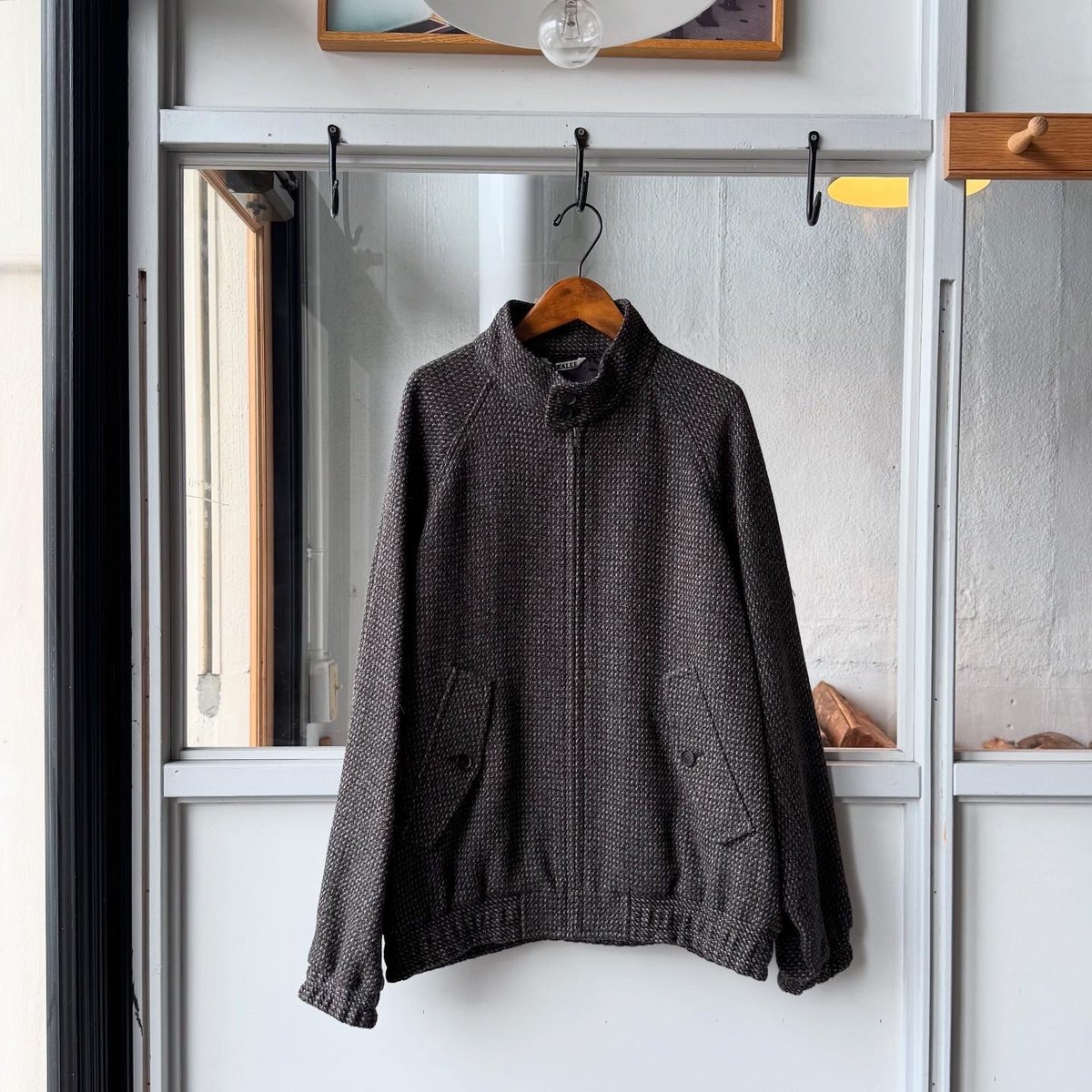AURALEE ALPACA WOOL SILK TWEED ZIP BLOUSON | Le