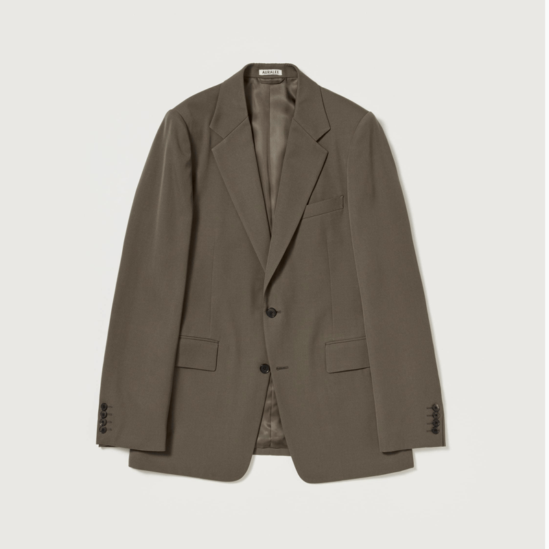 AURALEE LIGHT WOOL MAX GABARDINE JACKET | Less