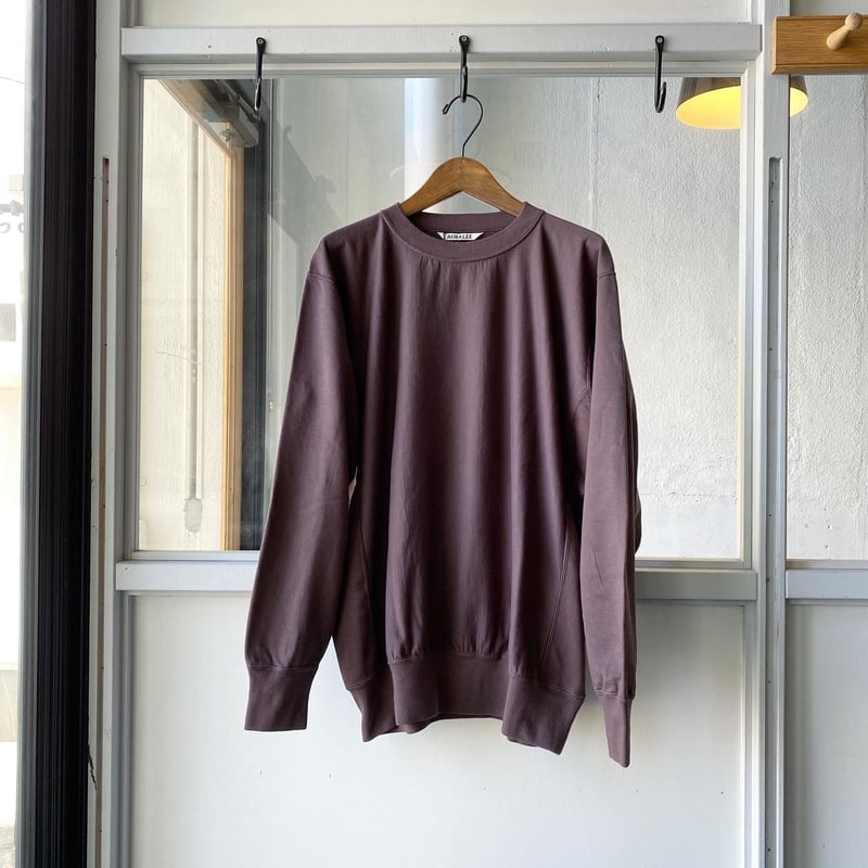 AURALEE SUPER HIGH GAUGE SWEAT BIG P/O (Mens)