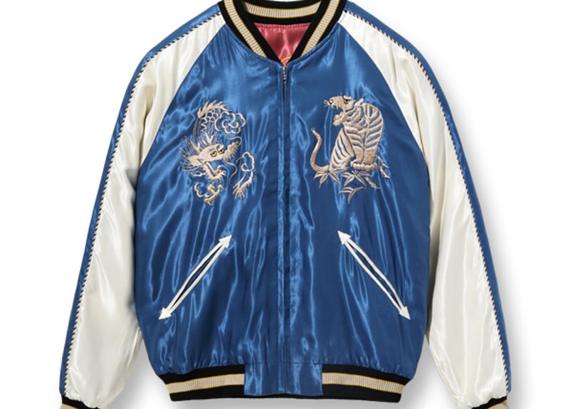 テーラー東洋スカジャン ACETATE SOUVENIR JACKET “WHITE DRA