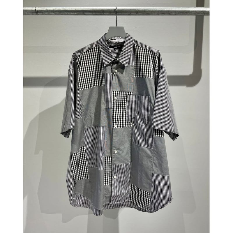 COMME des GARCONS HOMME ギンガムチェック パッチワーク シャツ | M