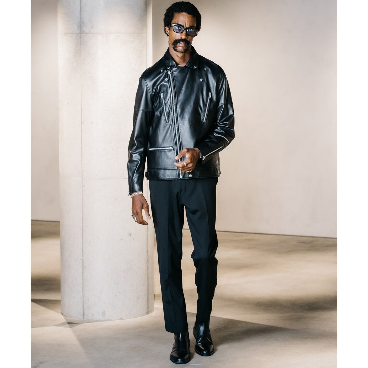 CRIMIE SPANISH LAMB LEATHER W BIKER JACKET | MA