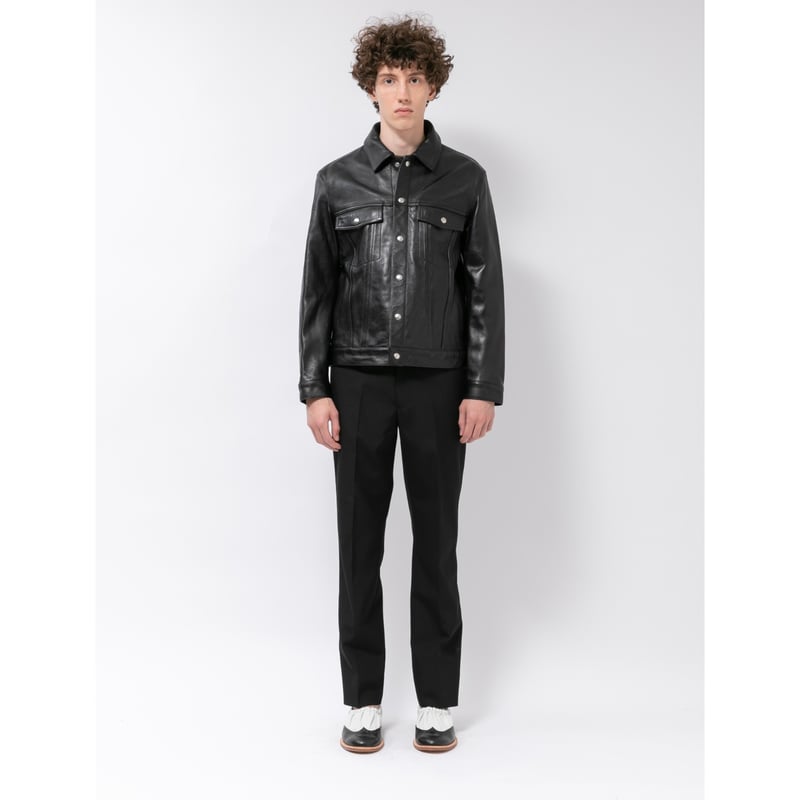 beautiful people vintage leather jean jacket |