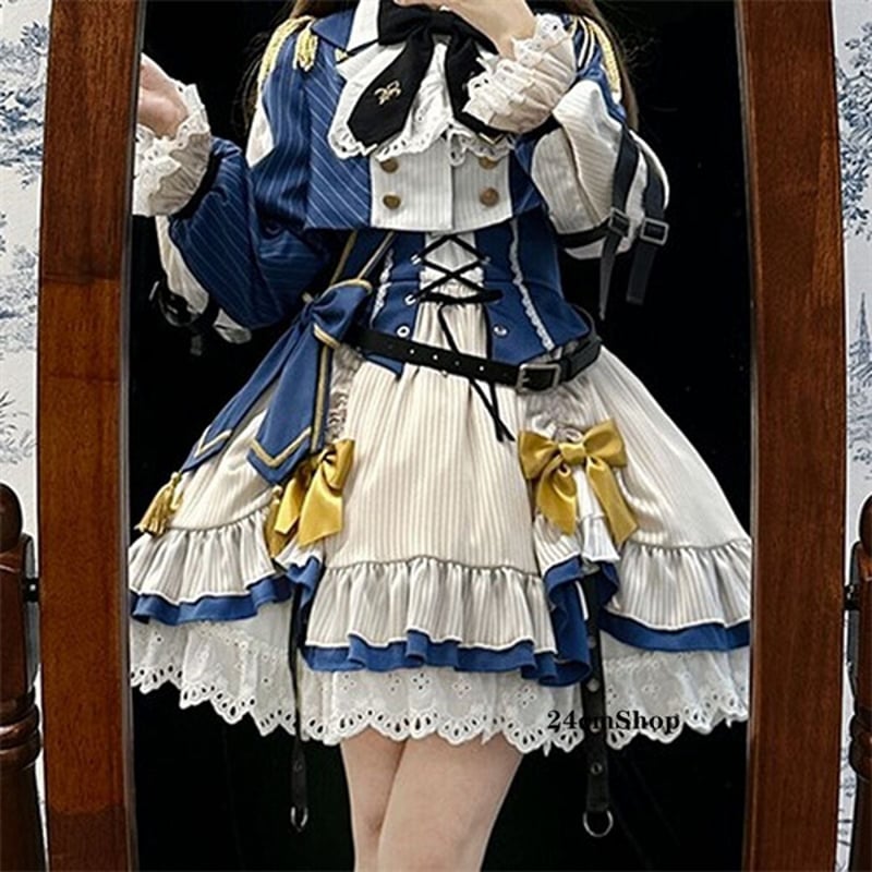 サイドケープ軍服ロリータセットアップ：トップス+JSK opf145 | 可愛い