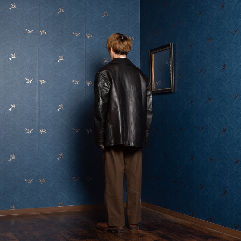 40s French Vintage Leather Jacket（Corbusier Ja