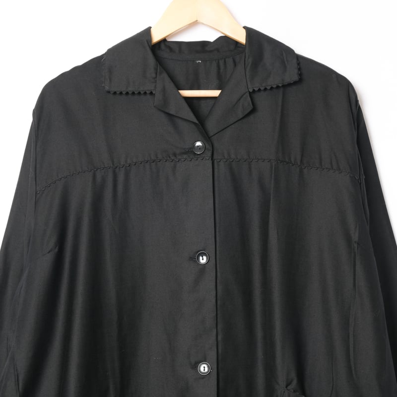 50-60s France Vintage Light Black Moleskin Wor