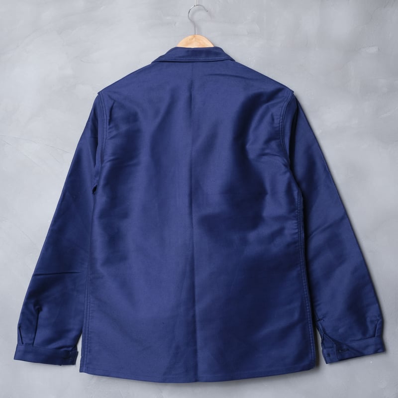 40-50s Le Mont St Michel Blue Moleskin Jacket S