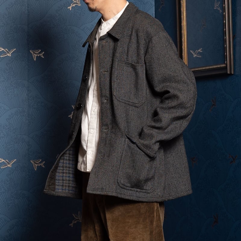 50-60s France Vintage Wool Farmers Work Jacket