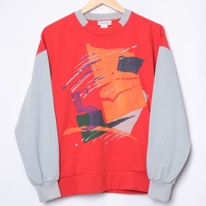 70-80s Vintage Le Coq Sportif Sweat Red (Made i
