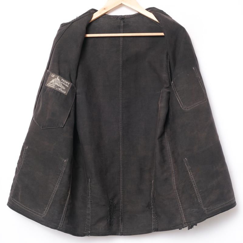 30-40s Le Mont St Michel Black Moleskin Jacket
