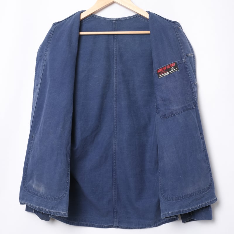 40s France Vintage Adolphe Lafont Blue Cotton T