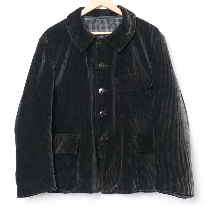 40-50s France Vintage Black Corduroy Jacket | U