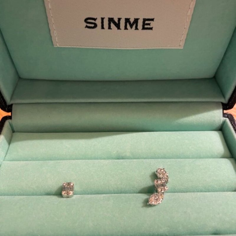 SINME シンメ 3piece Pierce diamond & K1 (white go