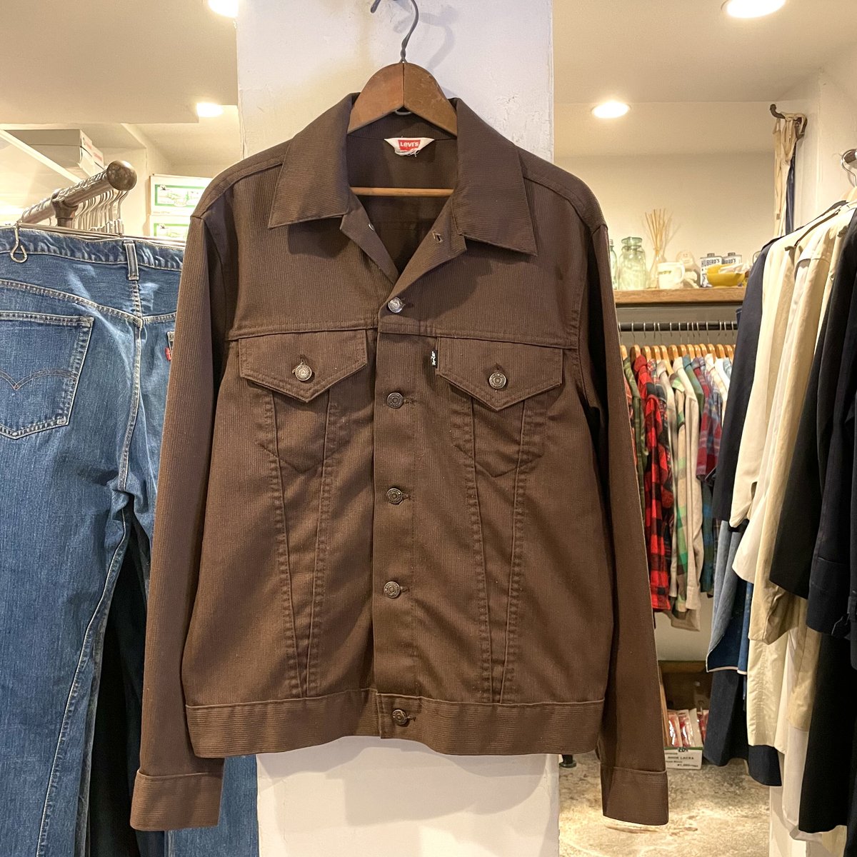 LEVI'S 70505 ピケジャケット 黒タブBigE ボタン裏529 70s リーバイス