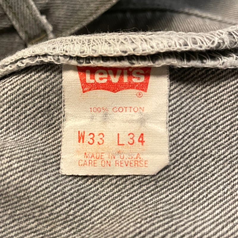 90s Levi's 501 先染め ブラックデニムパンツ 32×33 USA製 1990年
