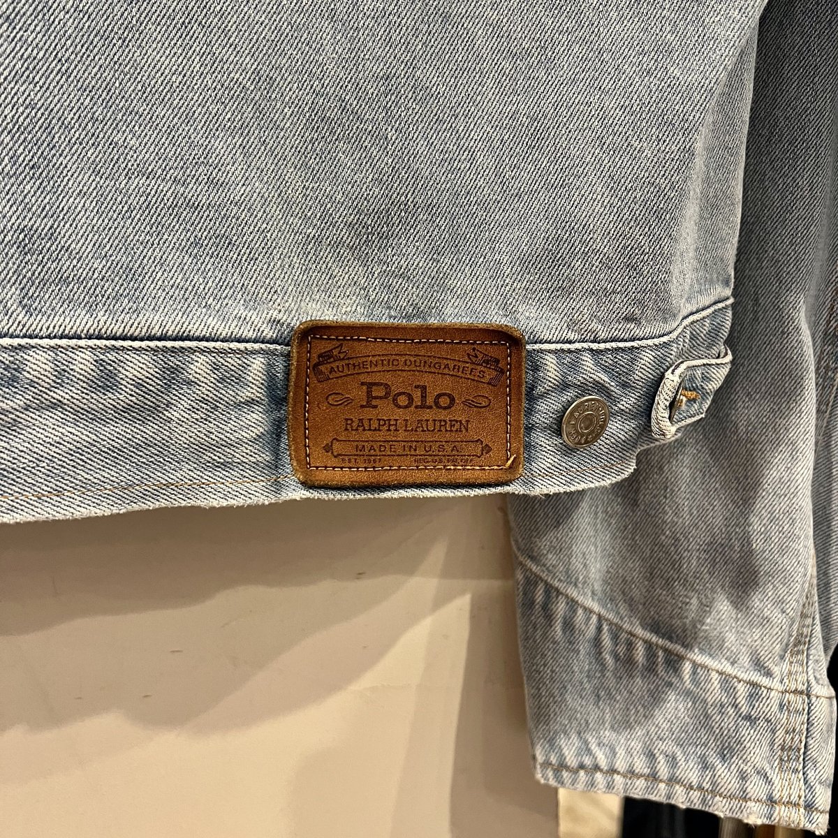 80s POLO RALPH LAUREN インディアンヘッド デニムジャケット 白タグ