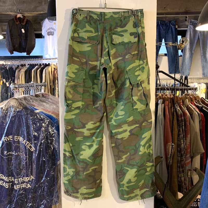 60s US ARMY ジャングルファティーグパンツ グリーンリーフカモ 1968年